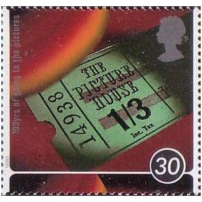 GB 1996 Centenary of Cinema 30p Old Ticket Unmounted Mint NHM SG 1922 Sc 1660