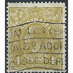 Australia 1933 SG129 4d Yellow-Olive Fine Used. ..