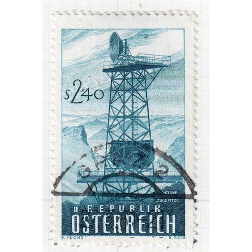 1959 AUSTRIA sg1344 2.40s DEEP TURQUOIS-BLUE FINE USED (GAP1)