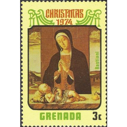 GRENADA, CHRISTMAS, Madonna and Child, Bastiani, yellow 1974, 3c