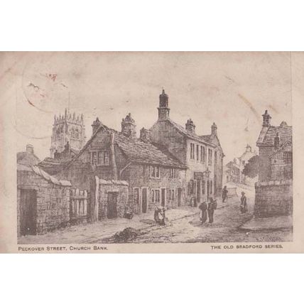 Peckover Street Church Bank Bradford Brown Muff & Co Fashion Antique Postcard