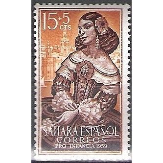 Sahara Español 1959 Michel 188 Neuf ** Cote (2005) 0.20 € Femme de Sevilla