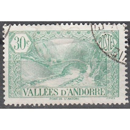 Andorre Français 1932 Michel 32 O Cote (2008) 4.00 € Pont de Saint-Antoine