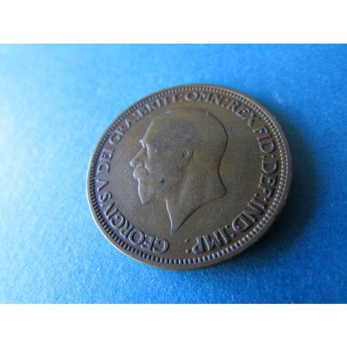 1929 GEORGE V HALFPENNY - COIN - 2 FREE POST. A