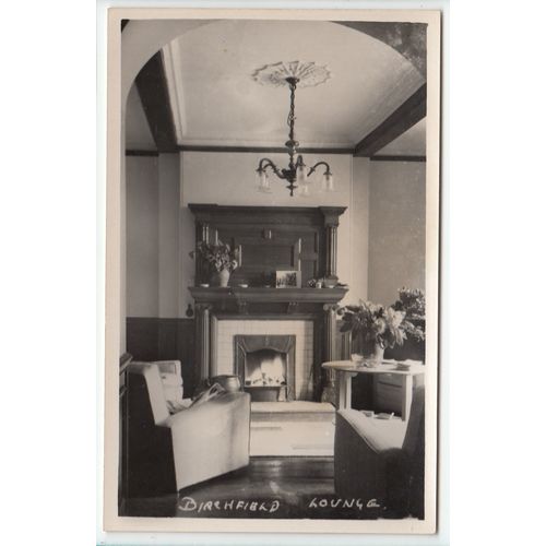 The Lounge Birchfield House Hope Derbyshire RP Postcard Publisher A F Waterhouse