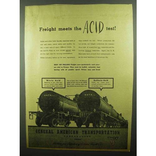 1942 GATX General American Transportation Ad - Acid