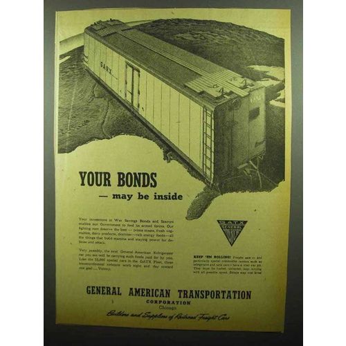 1942 GATX General American Transportation Ad - Bonds