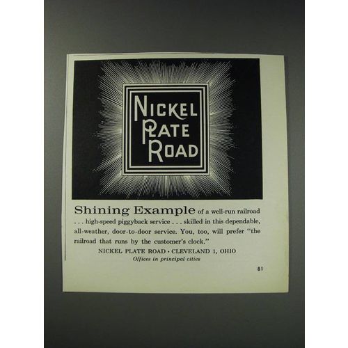 1963 Nickel Plate Road Railroad Ad - Example