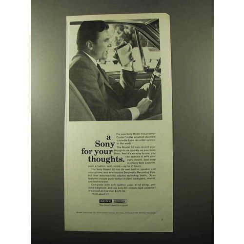 1969 Sony Model 50 Cassette-Corder Ad - Your Thoughts