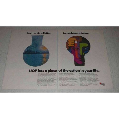 1969 UOP Universal Oil Products Ad - Anti-Pollution