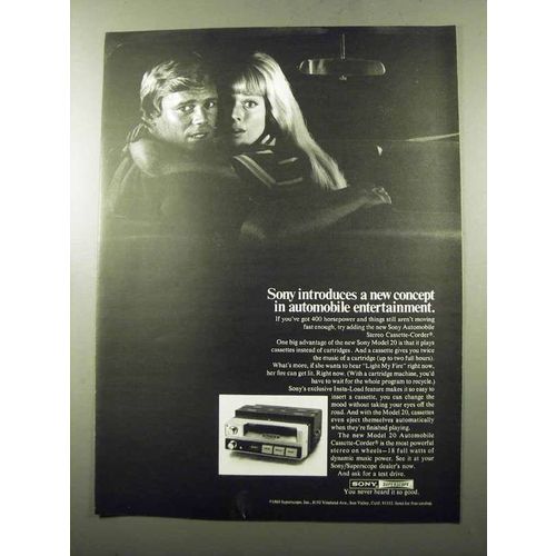 1969 Sony Model 20 Automobile Cassette-Corder Ad