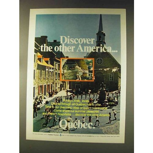1976 Quebec Canada Ad - Discover Other America