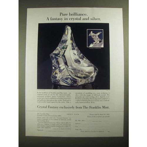 1987 The Franklin Mint Ad - Crystal Fantasy by James Carpenter