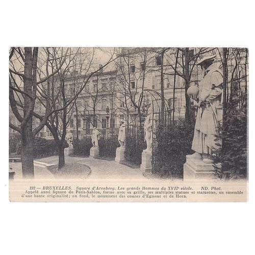 SQUARE D' ARENBERG, BRUXELLES, BRUSSELS . unused vintage postcard c.1900s #