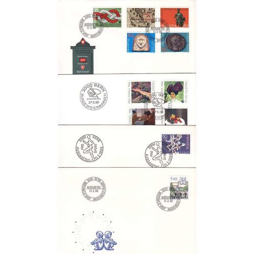 SCHWEIZ SWITZERLAND [1986] Jahr ex ( FDC )