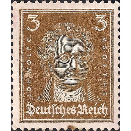 GERMANY, EMPIRE, Johann Wolfgang v Goethe, brown 1926, 3 Pf