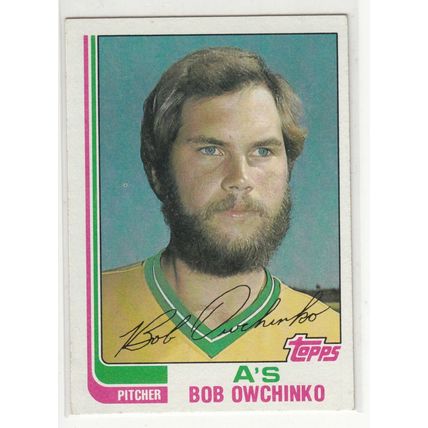 1982 Topps baseball card 243 Bob Owchinko - Athletics