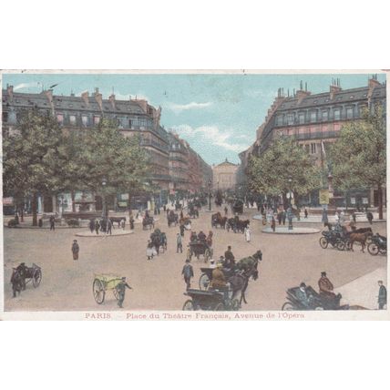 Place du Theatre Francais Paris France Postcard Used VGC