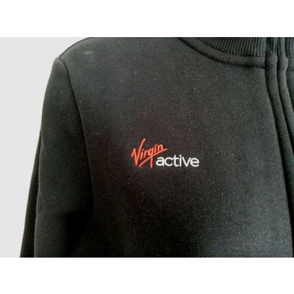 Ladies PUMA Sweat Jacket Black UK Size 12 Small Fr40 Virgin active logo