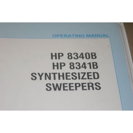 Hp 8340B/8341B Synthesized Sweepers Operating user's guide Manual 08340-90243
