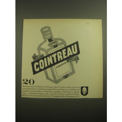 1958 Cointreau Liqueur Advertisement