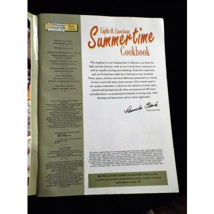 Australian Women's Weekly Light & Luscious Summertime Cookbook 1993