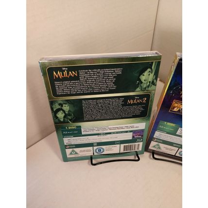 Mulan 2 Movies Collection + Beauty and the Beast (Blu-ray) RARE Slipcovers-NEW