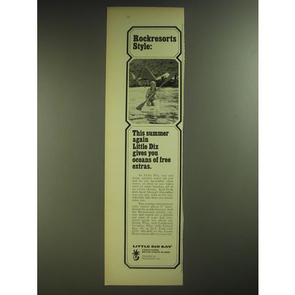 1974 Little Dix Bay Resort Ad - Rockresorts style: This summer again
