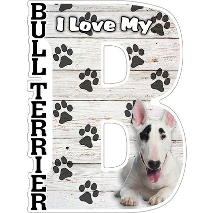I Love My Bull Terrier Fridge Magnet