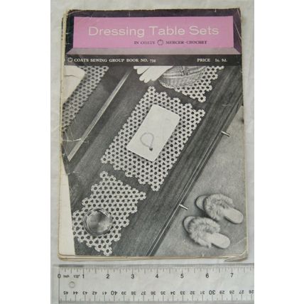 Vintage: crochet Dressing Table Sets, Coats No. 734, 12 designs