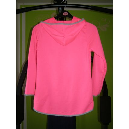 Pink hooded woman girl mini jumper sewn on Pelican pockets 12-13 years. 249