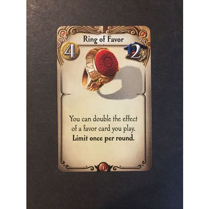 Alchemists: Ring of Favor promo card, Excellent Condition
