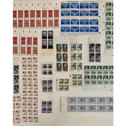 US 22c Stamp Lot Plate Blocks Strips MNHOG Celebrities Olympics Love Navajo Art
