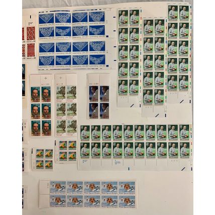US 22c Stamp Lot Plate Blocks Strips MNHOG Celebrities Olympics Love Navajo Art