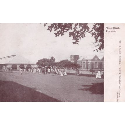 Water Street Freetown Africa Old Postcard