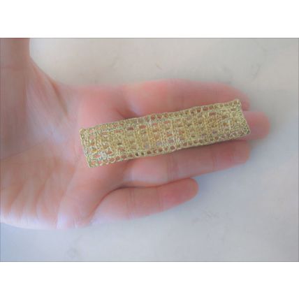 3 inch gold wavy mesh alligator hair clip barrette