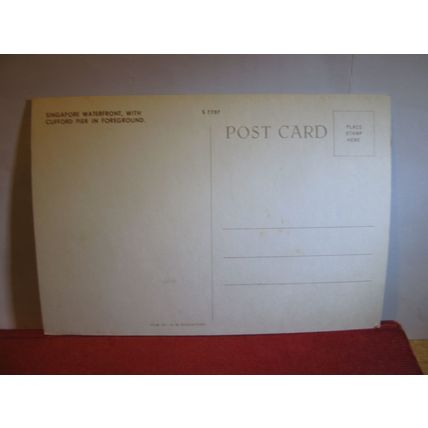 CLIFFORD PIER, WATERFRONT, SINGAPORE unused postcard =