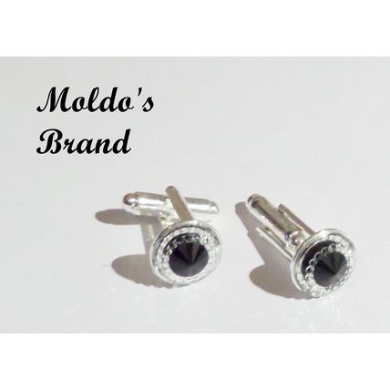 Hand made cufflinks silver plated limited edition wedding gift bag Black J1