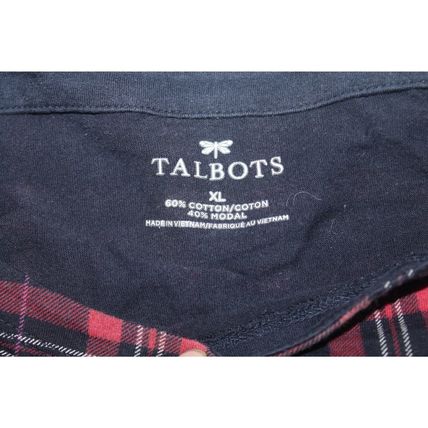 Womens Talbots Size XL Shirt Flannel Shirt Long Sleeve Plaid Fall Winter Cloths
