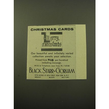 1959 Black Starr & Gorham Christmas Cards Advertisement