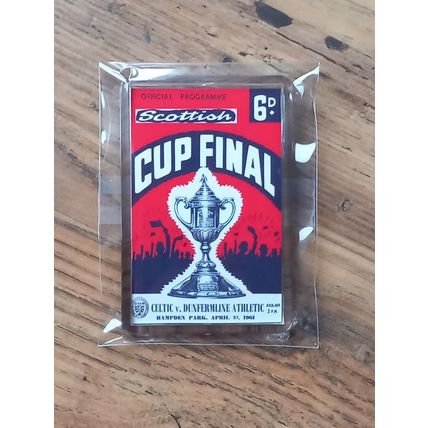 1961 Scottish Cup Final Programme Cover fridge magnet - Dunfermline vs Celtic