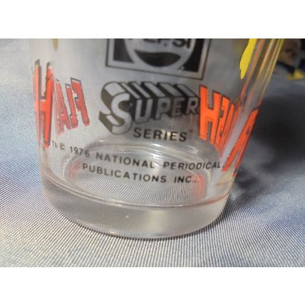 1976 THE FLASH PEPSI GLASS!! NICE!! $32.00 Shipped!! 1976 DC Comics Superheroes