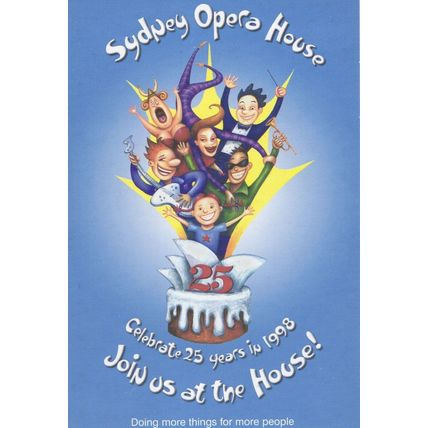 Sydney Opera House 25 Year Birthday Australia Theatre Postcard