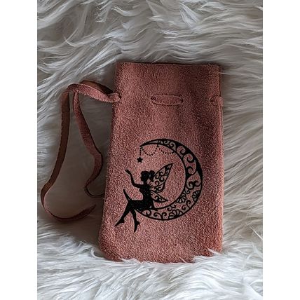 Ladies Kids Mens Genuine Real Leather Pouch, your name, Logo or Image, embossed