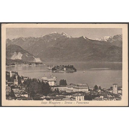 Panorama, Stresa, Lago Maggiore, 1923 - Luigi Grisoni Cartolina