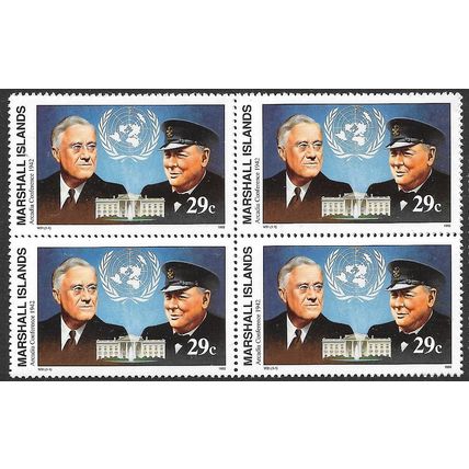 1992 Churchill 29c - MNH (**) - Block of 4