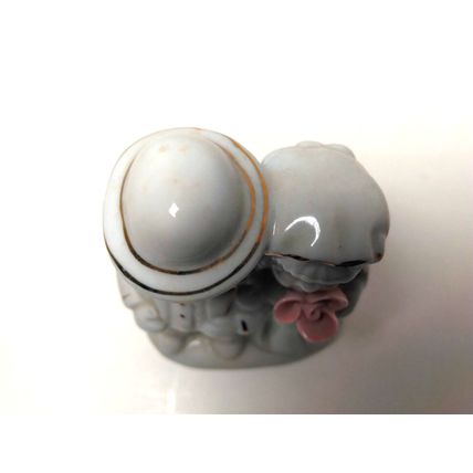 Bride And Groom Ceramic Glazed Wedding Couple Collectibles Figurine - Vintage