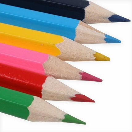 6Pc SMALL KIDS BRIGHT COLOURED PENCILS SET Children Art Craft Stationery School