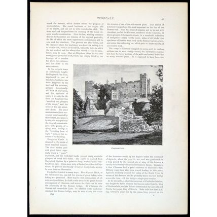 HAUGHTON CASTLE 1893 Northumberland PRINT