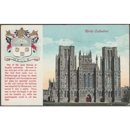 Wells Cathedral, Somerset, 1906 - Valentine's Postcard